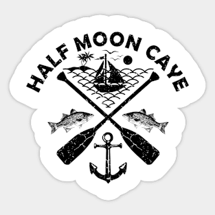 Half Moon Caye Beach, Belize, Boat Paddle Sticker